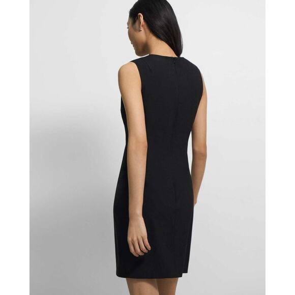Theory Sleeveless Fitted Dress In Good Wool Black Women's Size 6/4 NWT - Picture 4 of 11